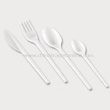 Disposable Cutlery, Includes Knife, Fork, Spoon, and Coffee Spoon, Made of Plastic from China