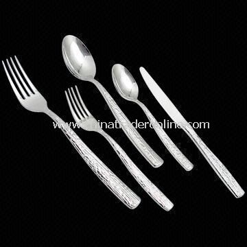 Hot Forged Flatware, Includes Dinner Knife/Spoon/Fork, Teaspoon, and Cake Fork