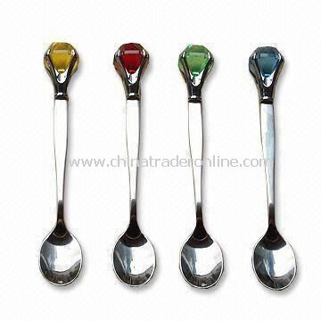 Spoon Set for Coffee or Tea, Made of Stainless Steel, with Different Color Handle