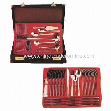 Stainless Steel Flatware Set with Specialty Protective Packing, Available in Gold Plating