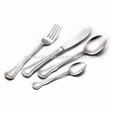 Cutlery Set, Different Thicknesses Available, Includes Fork, Knife, Teaspoon, and Spoon