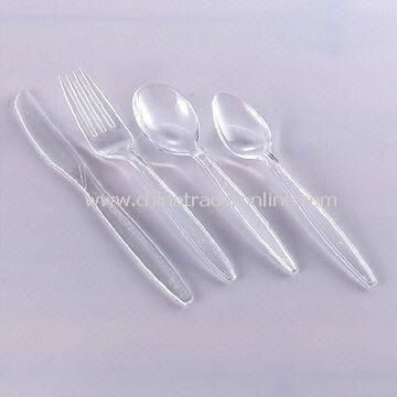 Disposable Plastic Cutlery, Comes with Knife, Fork, Teaspoon, and Soup Spoon from China