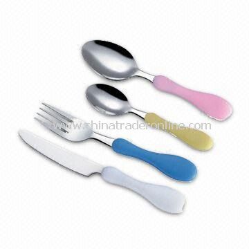 Plastic Handle Cutlery Set, Including knife, fork, and spoon from China