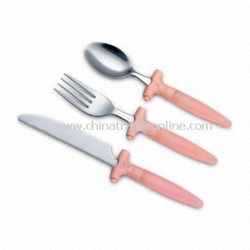 Plastic Handle Cutlery Set, Suitable for kid from China