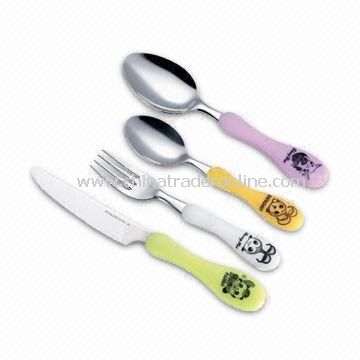 Plastic Handle Stainless Steel Cutlery Set, Various Colors Available