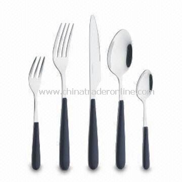 Tableware Set, Customized Logos are Welcome, Made of Stainless Steel and Plastic
