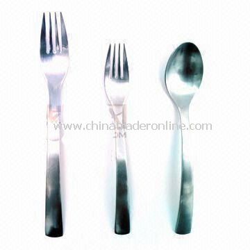 Tableware Set, Made of Stainless Steel, Various Shapes and Styles Available