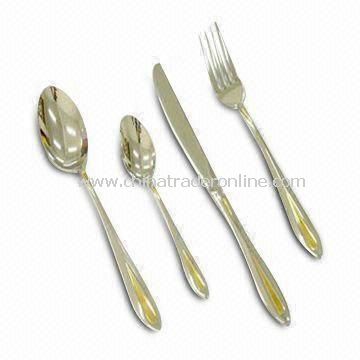 Tableware Set, Made of Stainless Steel and Plastic Materials, Customized Logos Welcomed