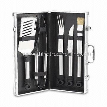 Primary Griller BBQ Utensil Set with Aluminum Carrying Case