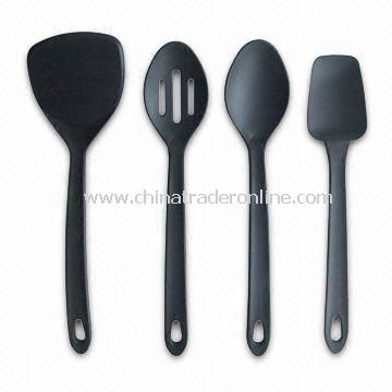 Silicone Utensil Set with Heat-resistant Nylon Handles and Non-stick Cooking Surfaces from China