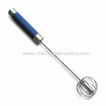 Stainless Steel Twist Whisk, Measures 37 x 7 x 7cm, Made of Stainless Steel/TPR Handle, FDA-marked