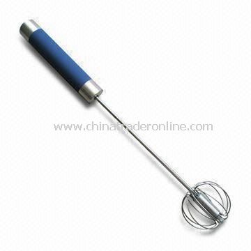 Stainless Steel Twist Whisk, Measures 37 x 7 x 7cm, Made of Stainless Steel/TPR Handle, FDA-marked from China