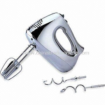 Whisk/Hand Mixer with Chrome-plated Body and Pair of Dough Hooks from China