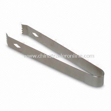 Bar Ice Tongs, Customized Logos are Accepted, Made of Stainless Steel from China