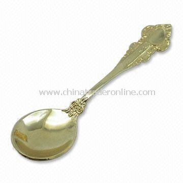 Promotional Spoon with Gold/Silver Plating, Customized Sizes and Designs are Accepted