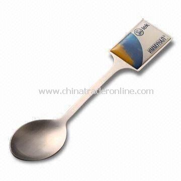 Zinc-alloy Food Spoon, Customized Sizes and 3D Designs Accepted