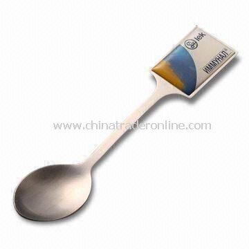 Zinc-alloy Food Spoon, Customized Sizes and 3D Designs Accepted from China