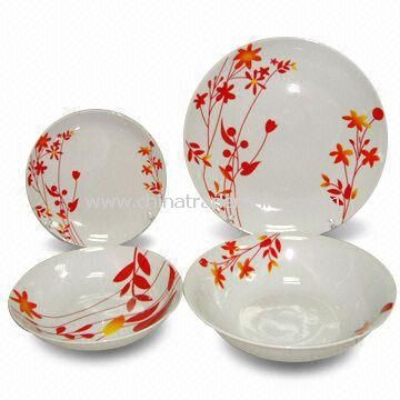 19-piece Porcelain Dinner Set, Includes Salad Bowl and Soup Plate