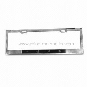 Car License Plate with Spray Oil Surface or Chrome, Available in Silver Color from China