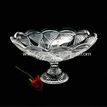 Crystal Glass Plate or Candy Dish, Made by Machine Press from China