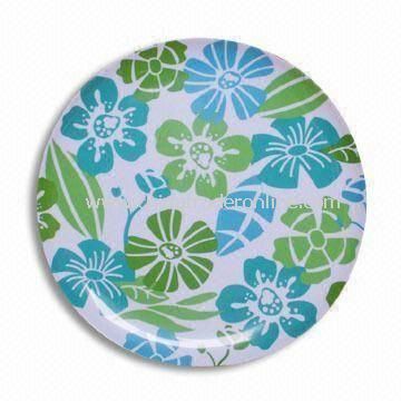 Melamine 11-inch Round Plate, Customized Colors, Design, and Sizes are Accepted from China