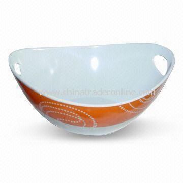 Salad Bowl, Made of 100% Melamine, Customized Colors, Designs, and Sizes are Accepted