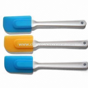 Spatulas, Made of Silicone, Various Colors are Available, FDA-, RoHS- and LGFB-certified
