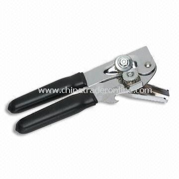 Can/Tin Opener with Plastic Handle, Made of Stainless Steel