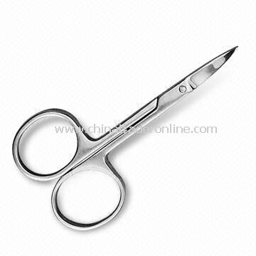 Hair Scissors, Made of 3Cr13 Stainless Steel, Used for Trimming Eyebrow from China