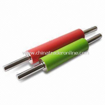 Nonstick Rolling Pins with Stainless Steel Handle, Made of Silicone, Various Colors are Available