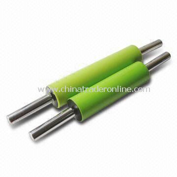 Silicone Rolling Pin with Stainless Steel Handle and PP Covers, Various Colors are Available