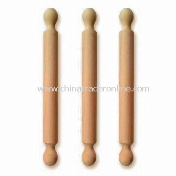 Wooden Rolling Pins for Children, Measuring 19 x 2.0cm from China