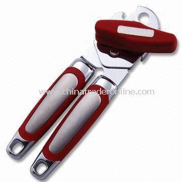 Can Opener with Plastic Handle, Various Sizes are Available, Made of Stainless Steel from China