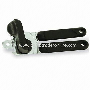 Can/Tin Opener with Plastic Handle, Easy to Carry, Made of Stainless Steel