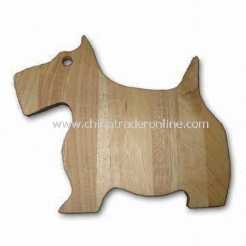 Puppy-shaped Rubber Wood Cutting Board with 1.5cm Thickness, Available in Various Sizes and Designs from China