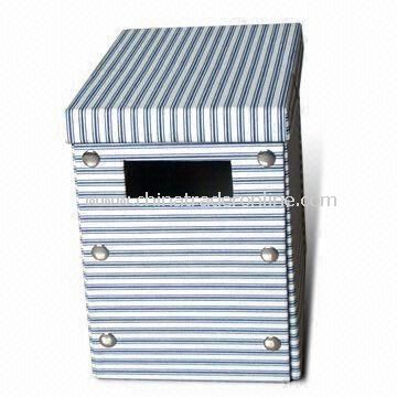 Storage Box, Made of Canvas/Grey Board, Various Colors are Available