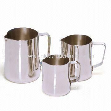 Milk Jug with Shiny Finish, Made of Stainless Steel from China