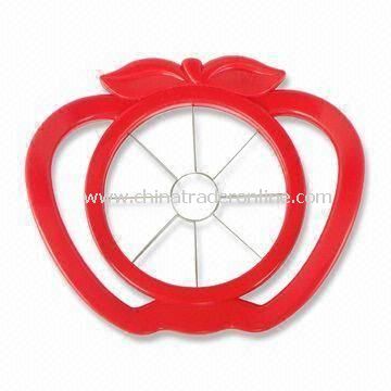 Useful Red Color Apple Cutter, Made of ABS + 430 Stainless Steel Material, Sized 17.3 x 15cm