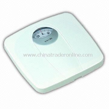 Bathroom Scale with 130kg/300lbs Capacity and 1,000g/2lbs Graduation, Measuring 29.6 x 28.2 x 5.7cm from China