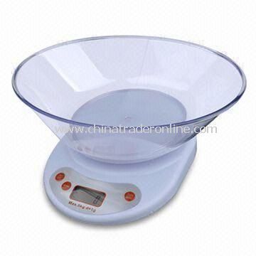 Electronic Kitchen Scale with Auto Zero/Off Function, Measures 21 x 16.5 x 11.5cm from China