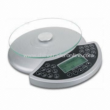 Electronic Kitchen Scale with Large LCD Display, Measuring 64 x 28mm