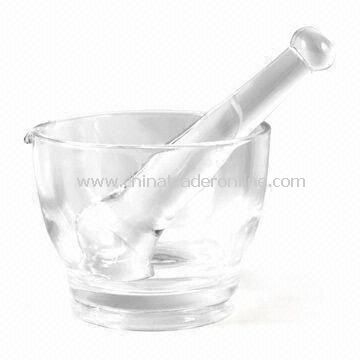 Laboratory Mortar with Glass Pestle, OEM Orders are Welcome