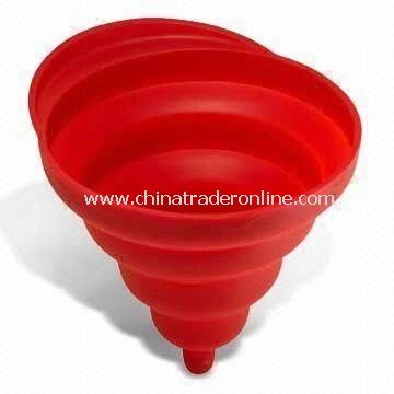 Silicone Folding Funnel Strainer, Foldable, Measures 17cm from China