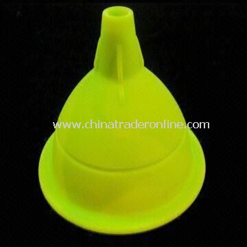 Silicone Funnel, Foldable Funnel, Made of 100% Food-grade Silicone, Any Colors Available from China