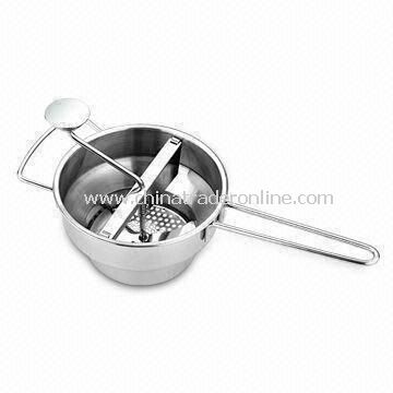 Vegetable Mill with 20.4cm Top Diameter, Made of Stainless Steel from China