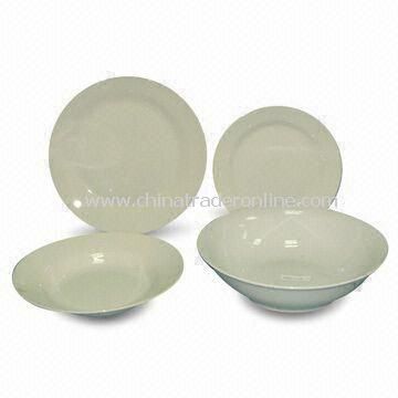 19-piece Porcelain Dinner Set without Decal, Measures 20cm from China