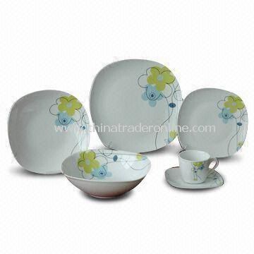 30 Pieces Porcelain Dinner Set with Decal, Available in Various Sizes