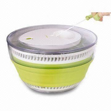 Collapsible Salad Spinner, Available in Unique Design, Easy to Store