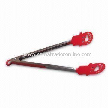 High Quality Stainless Steel Kitchen/Server/Salad/Food Tongs, Head Made of Nylon/Silicone from China