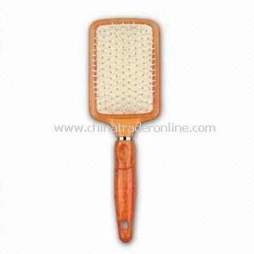 Paddle Cushion Hair Brush with Wooden Handle, Various Colors and Sizes are Welcome